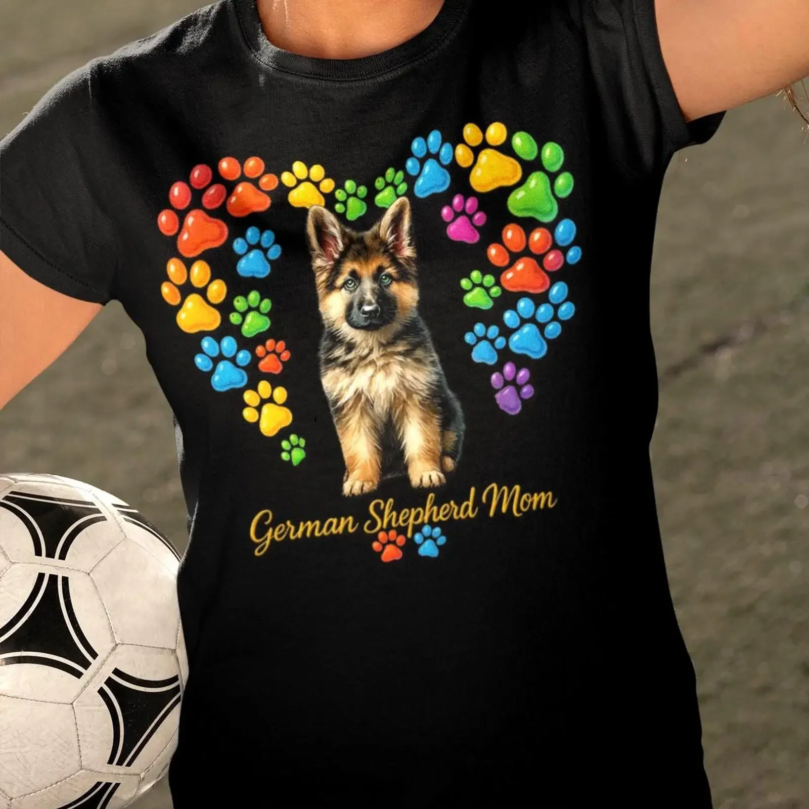 German Shepherd Mom T Shirt for Dog Lovers Cute Puppy Pet Moms Mothers Day Owner Apparel S 5XL vintage Washed Comfortable