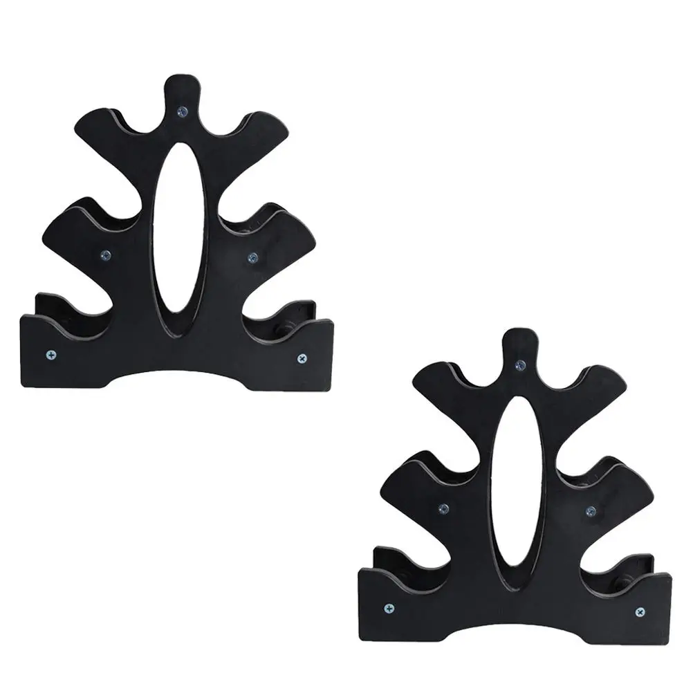 

2Pcs Dumbbell Rack Compact PP Material Stable Tripod Design Non-Slip Dumbbell Storage Stand Fitness Supplies Organizer Gym