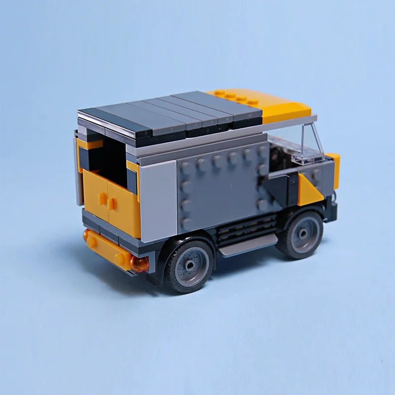 Speed Racing Car Model MOC Building Bricks Cargo Delivery Van Modular Technology Children Holiday Gifts Assemble Toys Suit