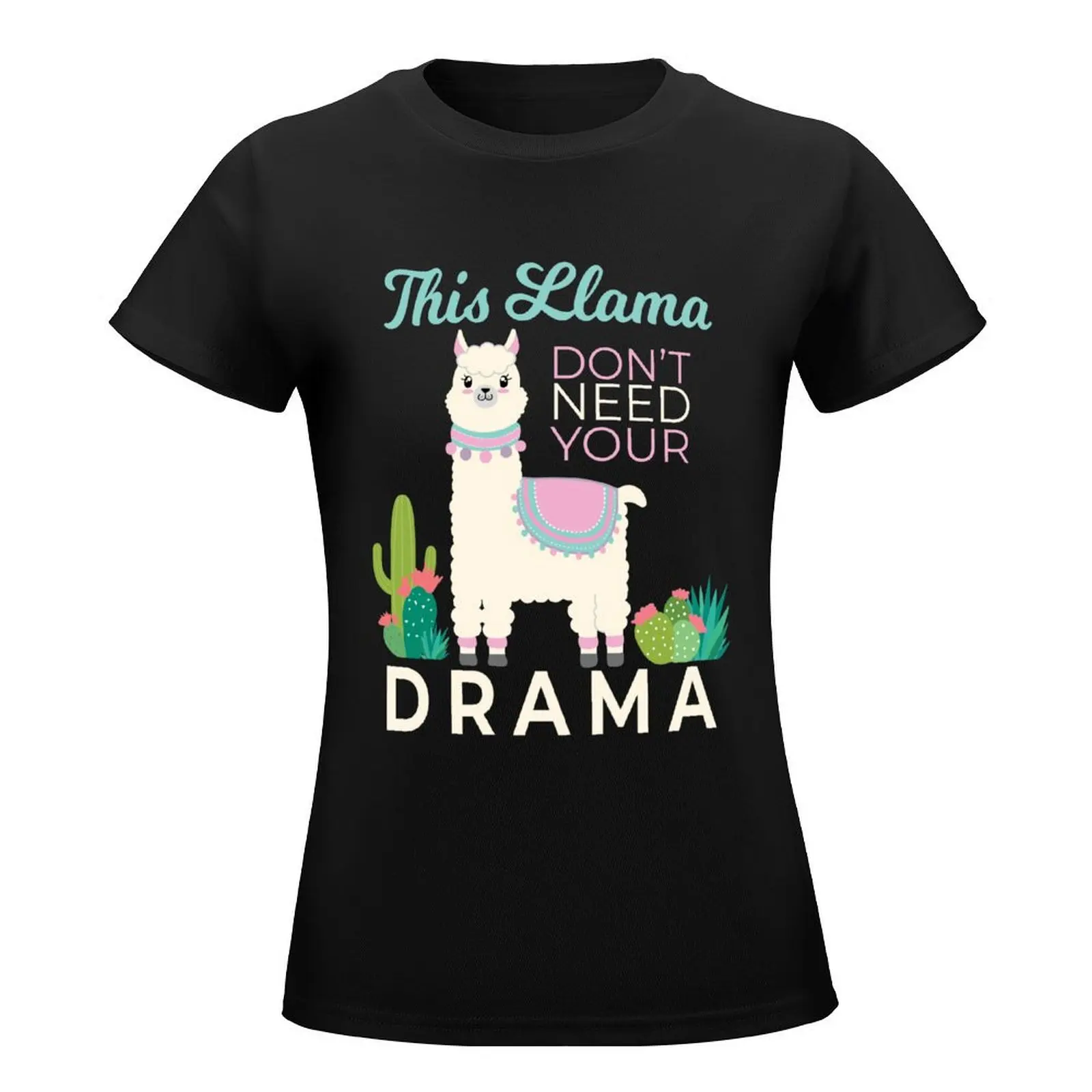 Drama Llama T-Shirt Aesthetic clothing graphics plus size tops Female clothing Womens clothing