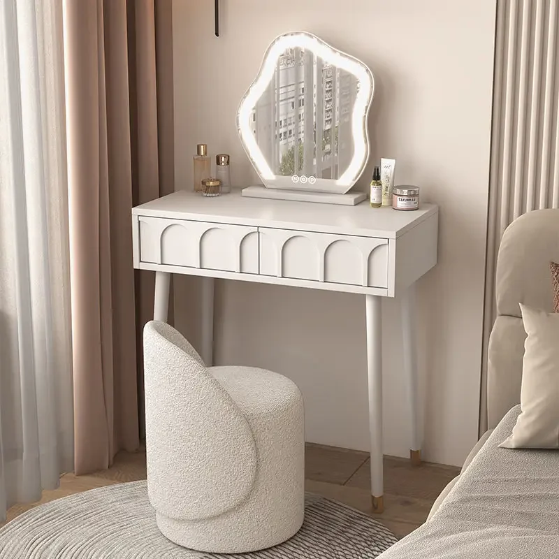 Cream-style dresser, bedroom, modern and simple, small apartment, Internet celebrity dressing table, desk, integrated Nordic sty