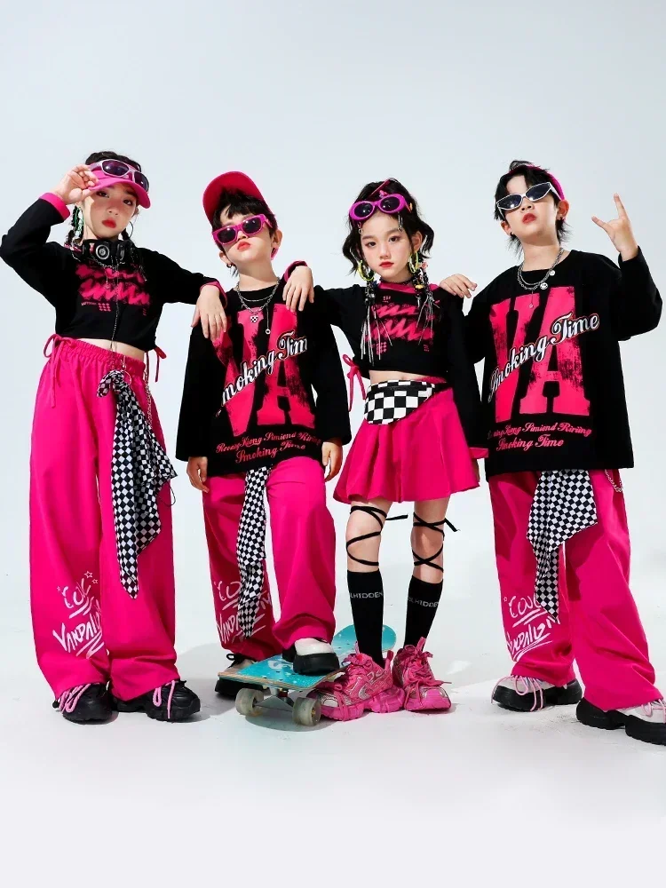 

Children's performance costumes for elementary school sports meet dopamine boys jazz dance costumes for girls