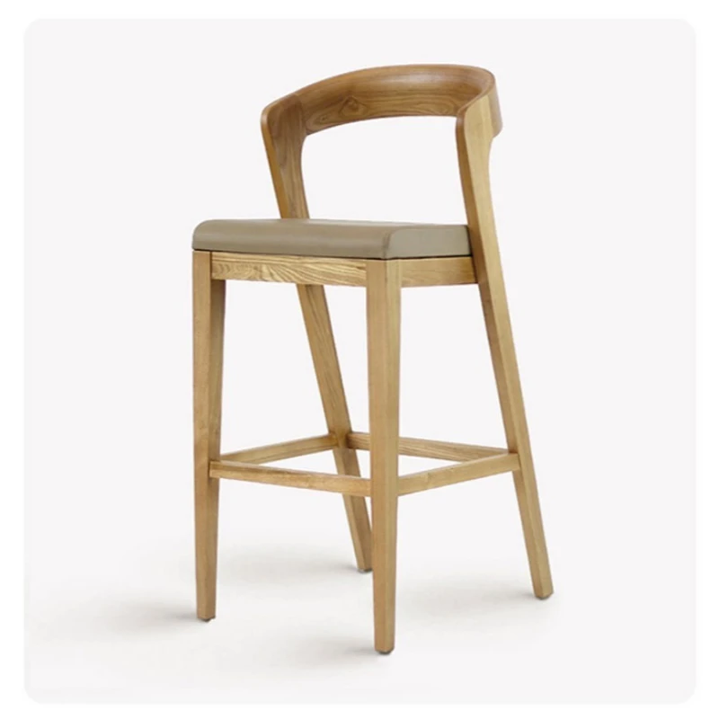 Manufacturer wholesale latest bar chair premium comfortable wooden footstool