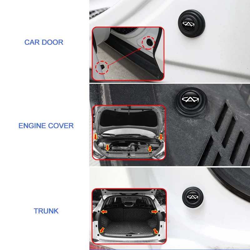 Car Trunk Sound Insulation pad Auto Door shock Absorbing Gasket For Chery Tiggo 2 8 7 Pro 4 5x 5 3 T11 Arrizo 6 3 5 Eastar Cross