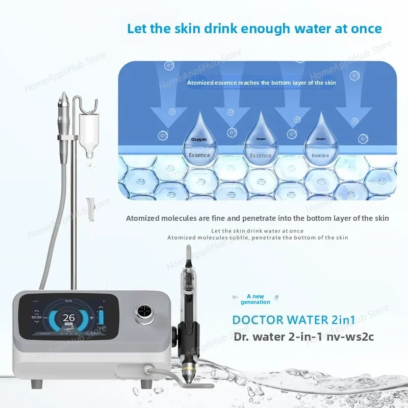 Dr. Water Small Drip Bottle High-Pressure Non-Invasive Mesotherapy Device, Transdermal Mesotherapy Skin Management Device Facial