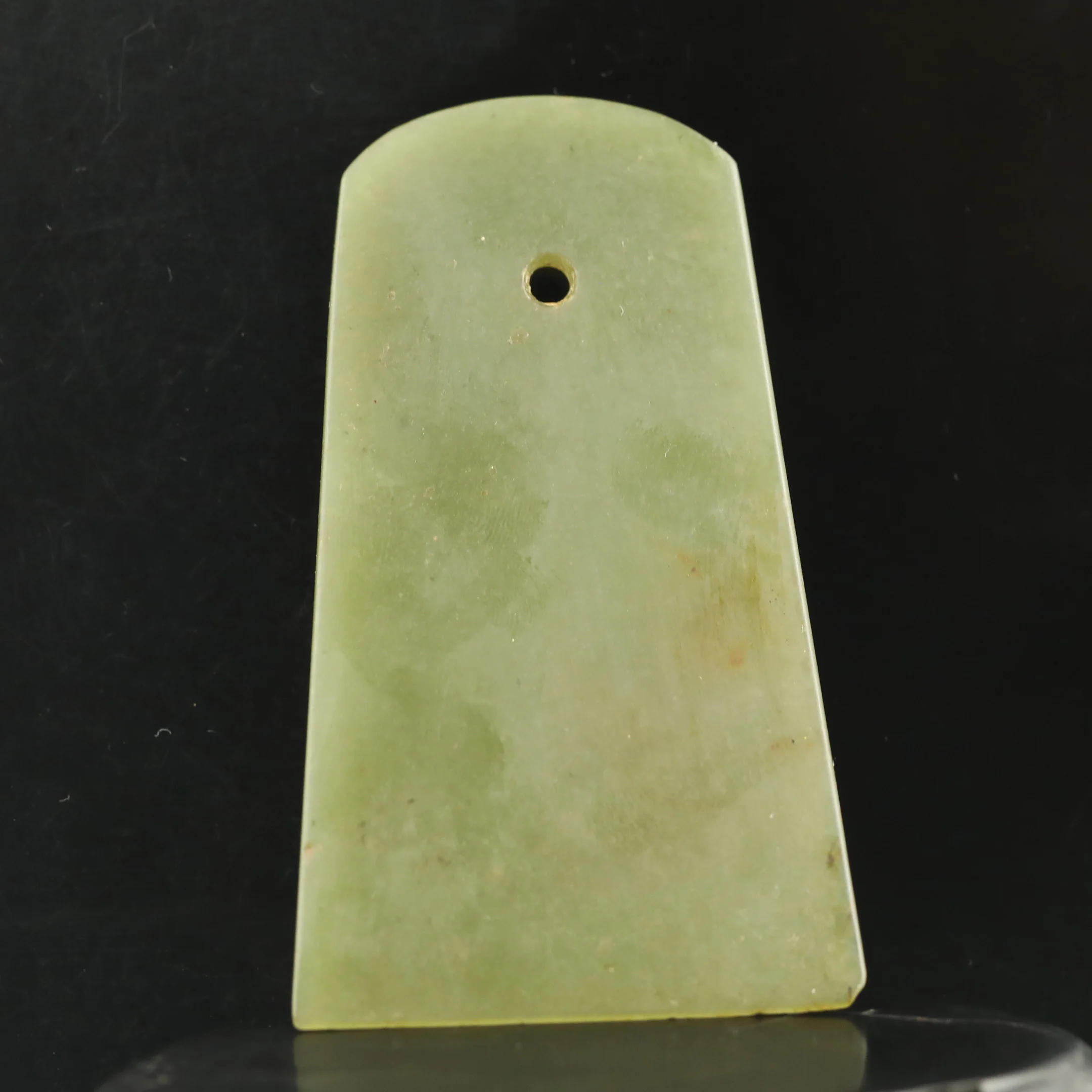 الصين القديمة الطبيعية اليشم الهيتي منحوتة يدويا تمثال الفأس قلادة # 26