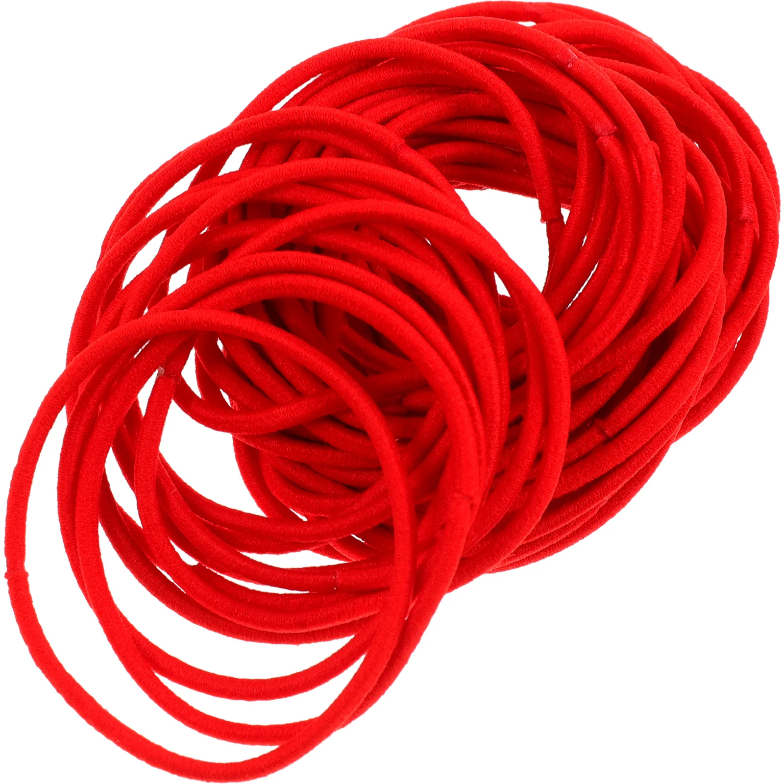 

100 Pcs Thin Hair Band Colored Bands Stretch Rubber for Small Ribbons Ties Office Supplies