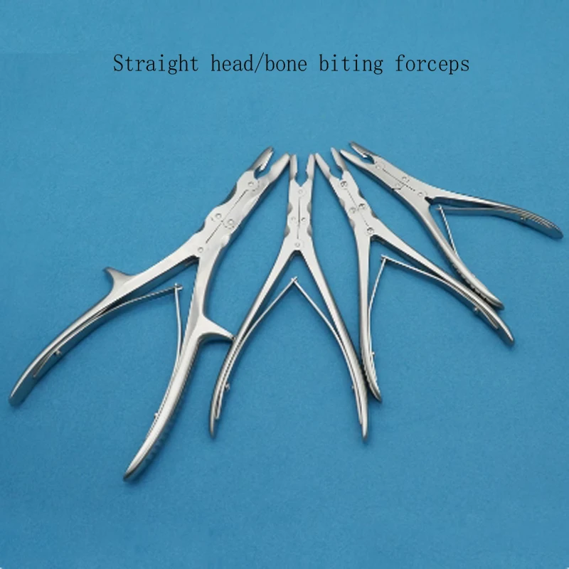 Orthopedic forceps, medical 24cm double joint bone biting forceps, straight elbow side bending dental forceps, bone cutting forc