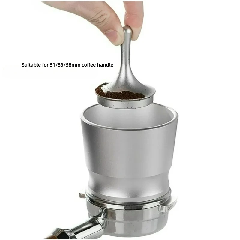 Coffee Dosing Cup, 51/53/58mm Universal Aluminum Alloy Espresso Powder Receiver Container, Espresso Powder Collector,Press Cup