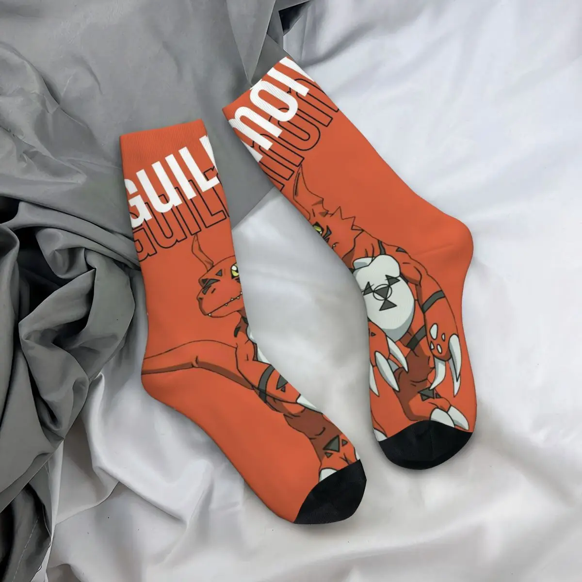 

Всесезонные чулки для экипажа, носки Digimon, длинные носки в стиле хип-хоп, аксессуары для мужчин и женщин, рождественские подарки