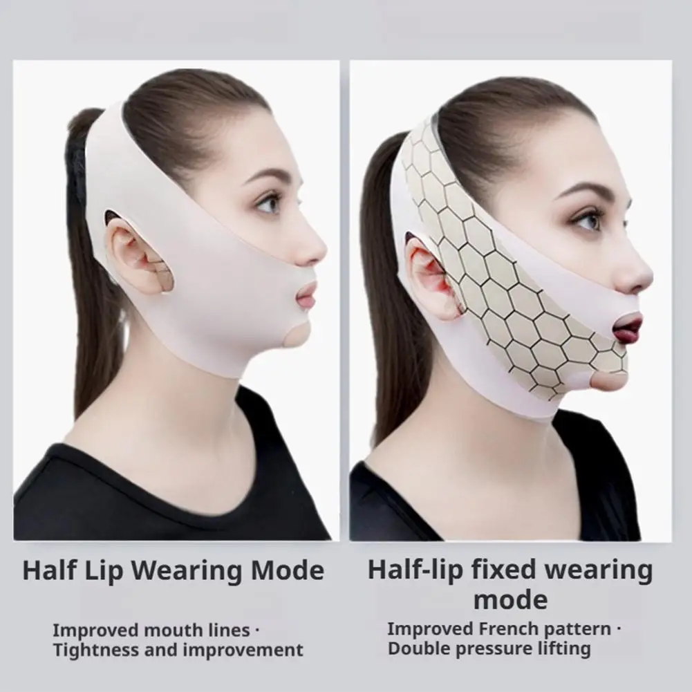 Reusable V Line Mask Facial Slimming Strap Double Chin Reducer Chin Up Mask Face Lifting Belt V Shaped Slimming Face Mask