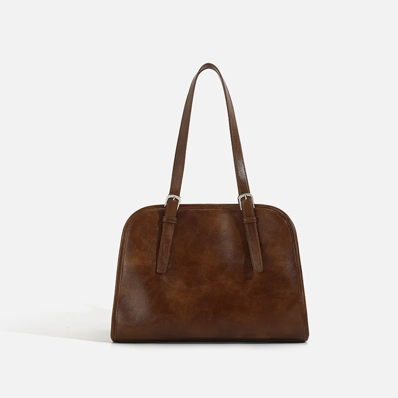 

2025 Trendy Large Vintage Tote Bag Women - Bowling/Box Bag - Spacious Work Commuter Shoulder Handbag - Casual Office Purse