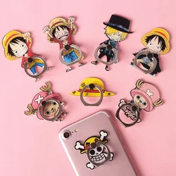 Support de téléphone portable pliable One Piece Anime Figure, Luffy, anneau de doigt, collage créatif, rapide, ket