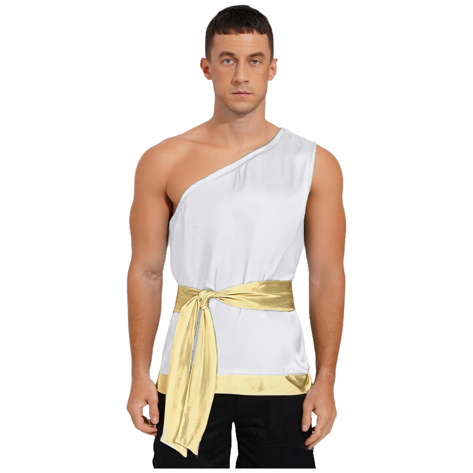 رجل غنائي Dancewear العبادة الرقص الأعلى لامع الليتورجي الثناء ملابس رقص الاحتفال بالروح تونك قميص تانك الأعلى