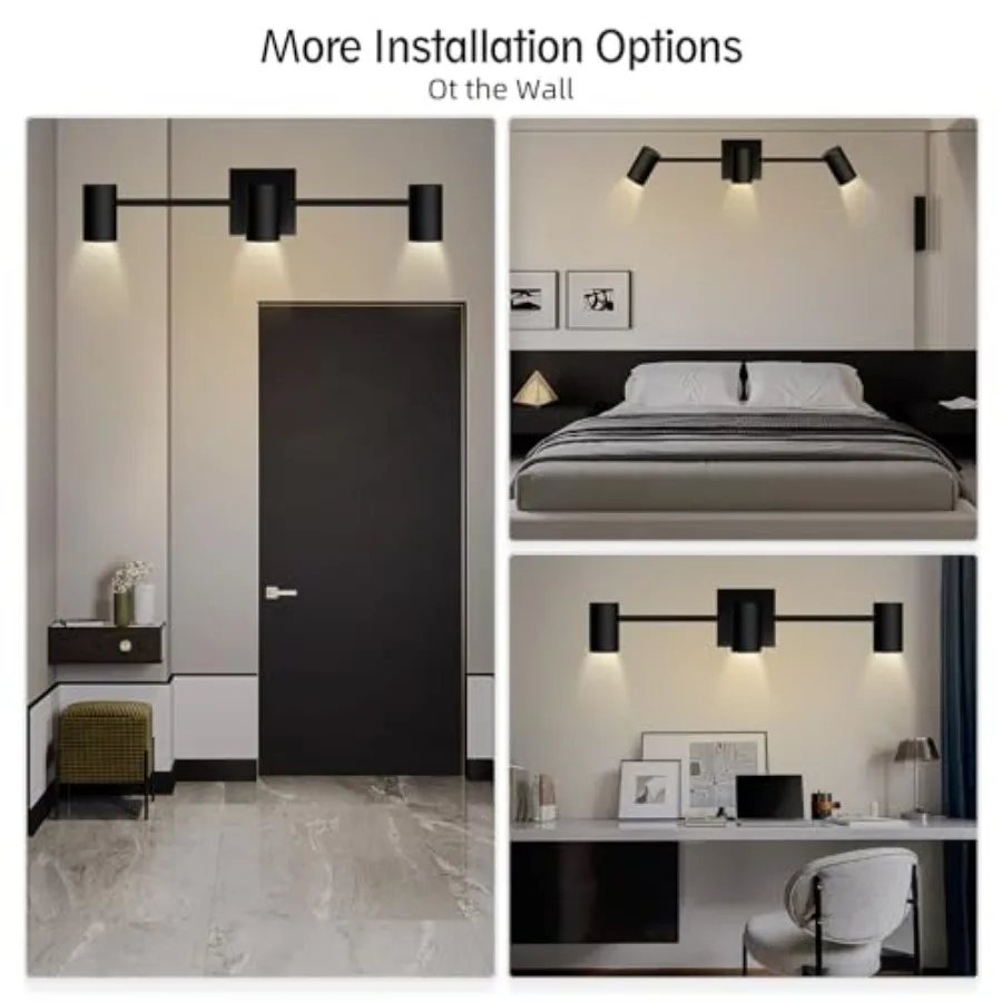 Track Lighting Fixtures Ceiling, Way ing Kit, LED Track Lighting with Rotatable Light Heads, Modern Ceiling Spot Lighting for K view 6