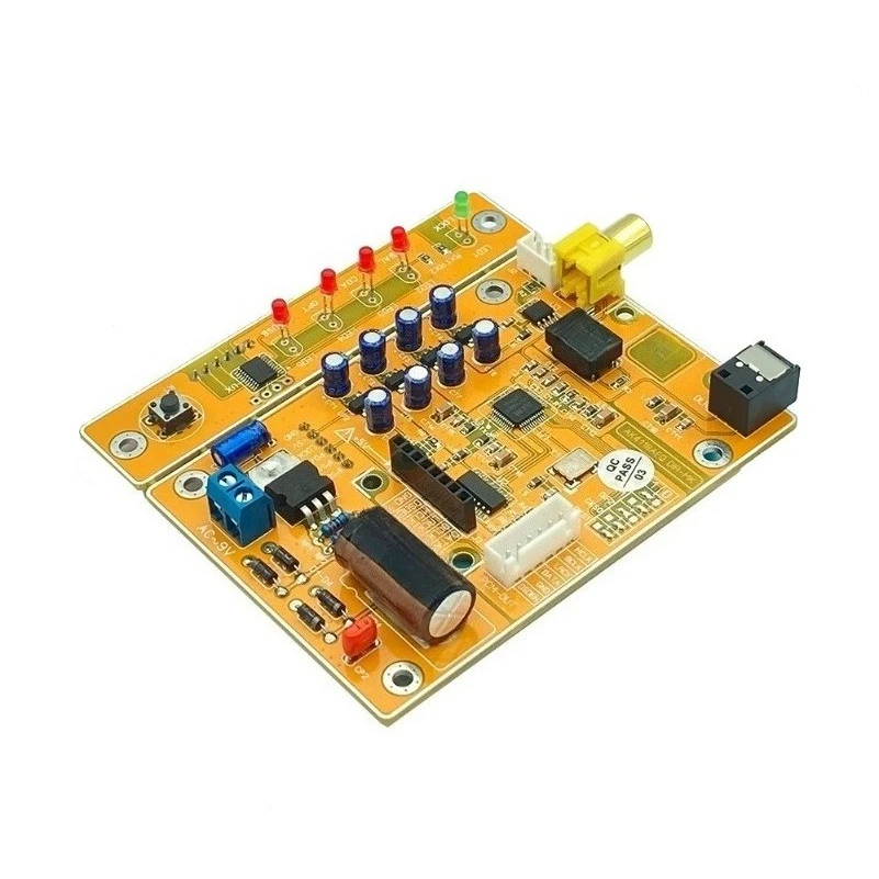 FOR Nvarcher AK4118 Coaxial Fiber AES reception supports USB Bluetooth card 192K/24bit DIR digital receiver board