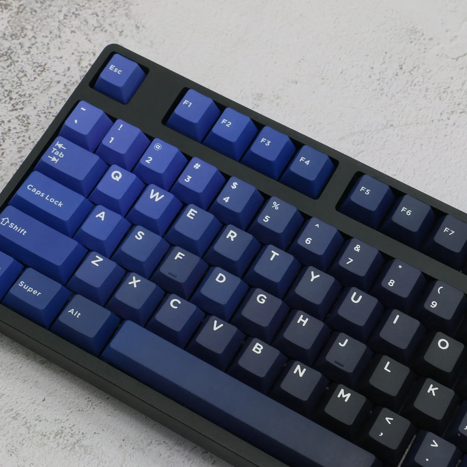 

Blue Zen master PBT sublimation keycap cherry original factory height mechanical keyboard 87 keys 104 keys design trapper