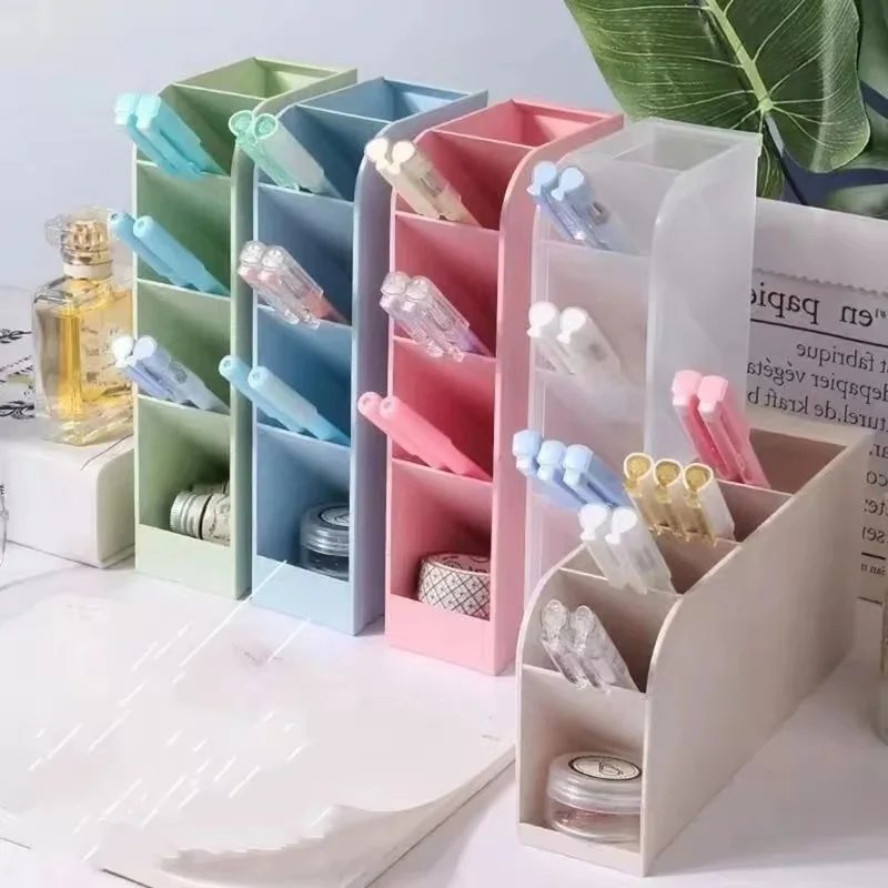 Creative Multi-functional Multi-Layer Pen Holder Diagonal Insertion Pen Holder Desktop Storage Box Cosmetic Brush Storage Holder