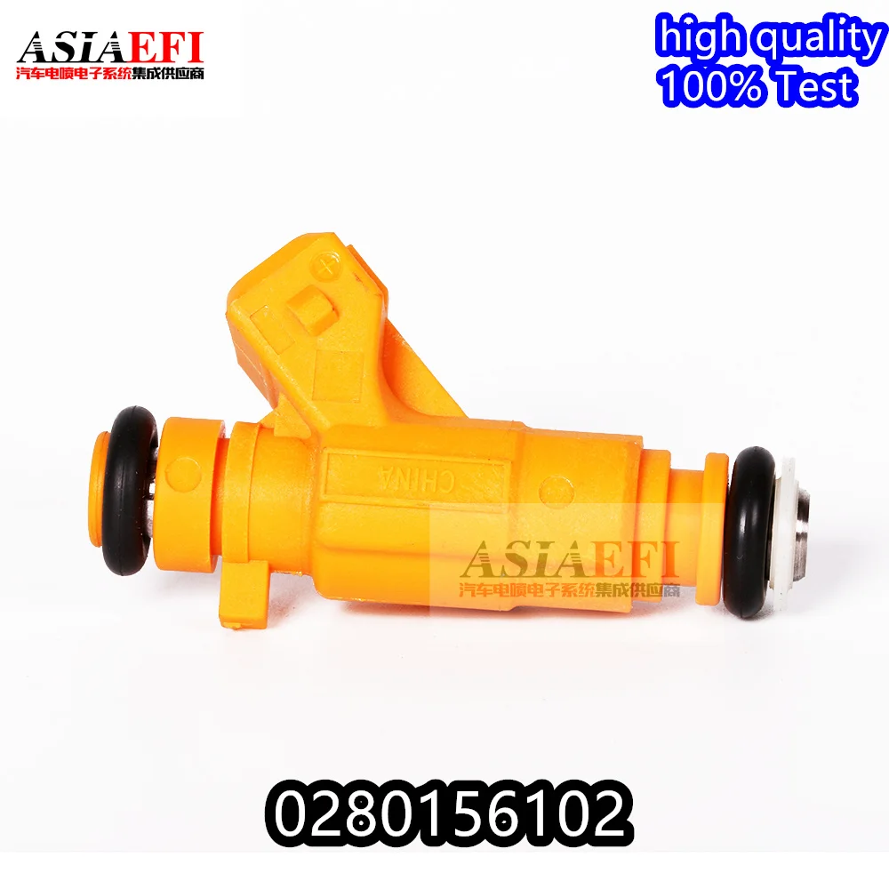 4PC High Quality Fuel Injector Nozzle 0280156102 For Porsche Cayenne Turbo 955 4.5l V8 Titanium 2005-2 2003-2006