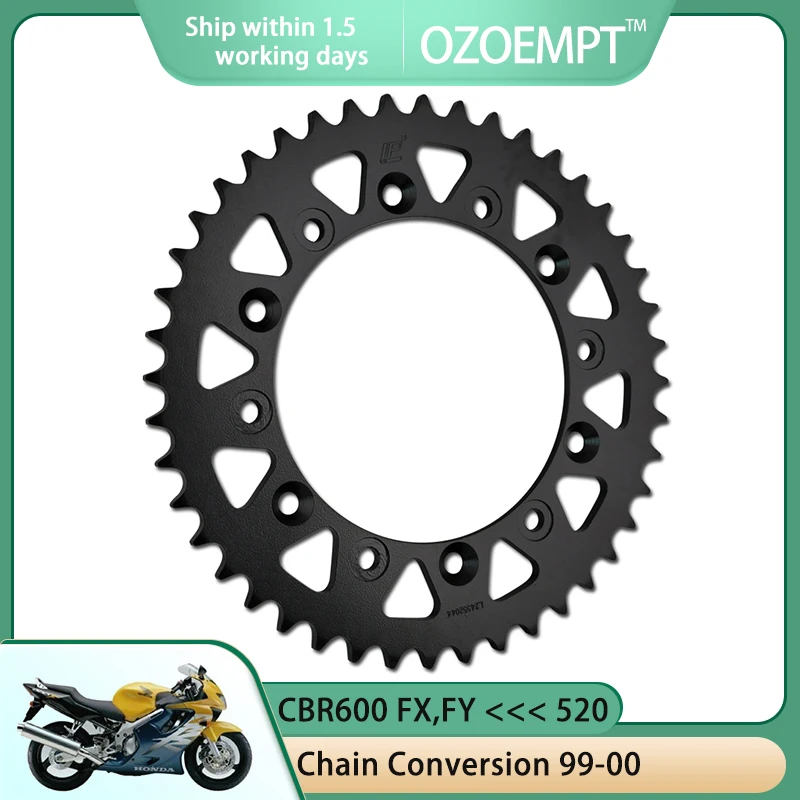 OZOEMPT 520-44T Motorcycle Rear Sprocket Apply to CBR600 FX,FY   99-00