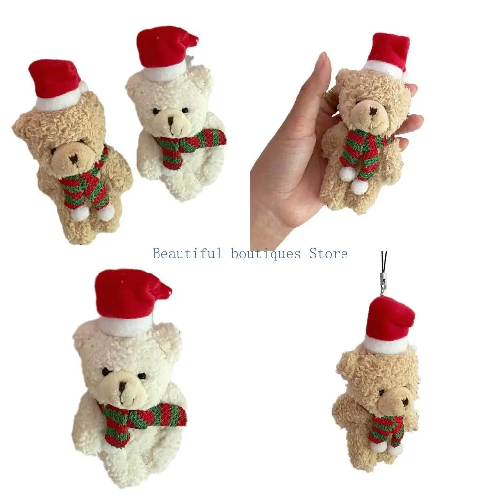 

U4LF Рождественская медведя Бэк Очарование Универсальные украшения елки для рождественской елки