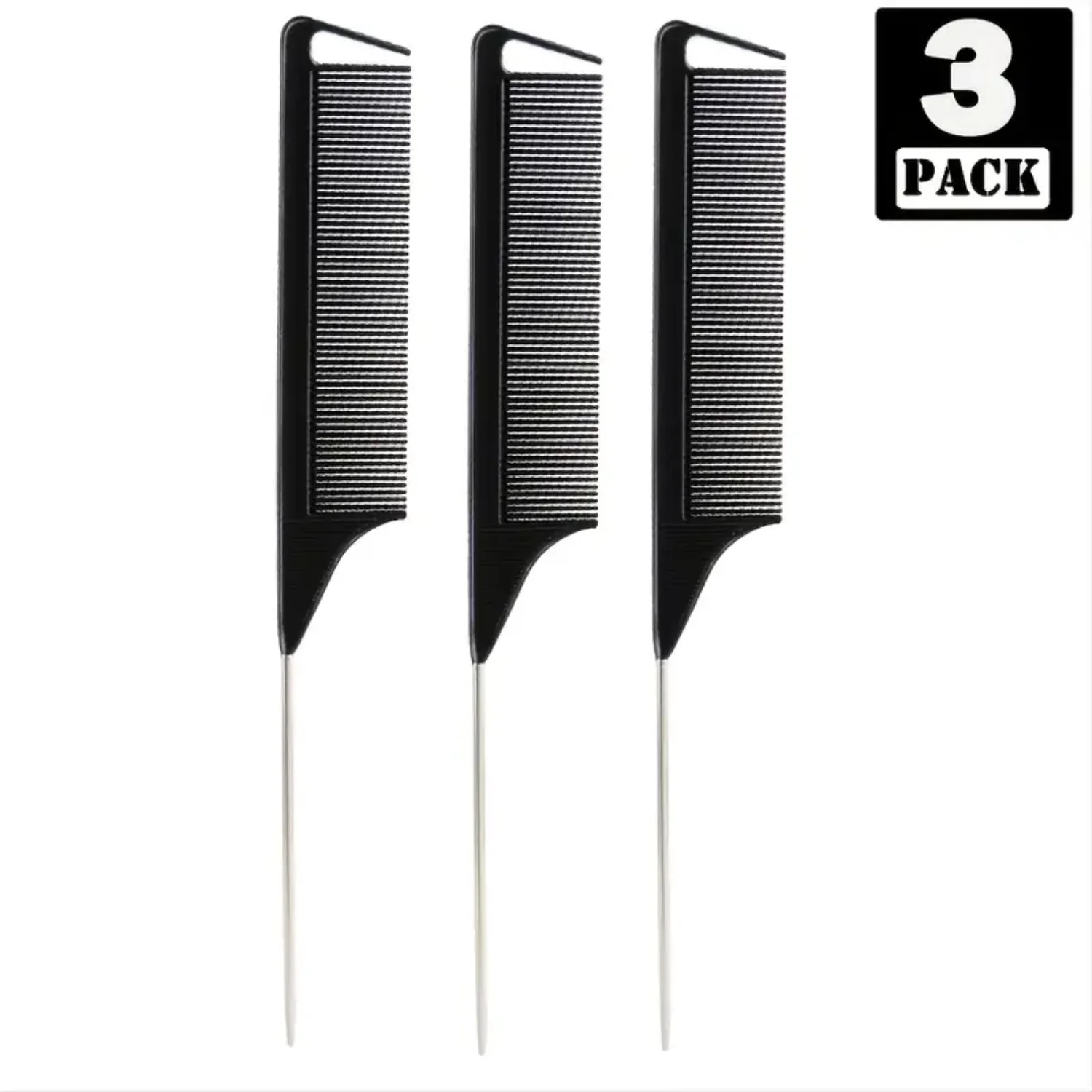 3pcs Hair Picking Comb for Hairdressing Salon - Professional Hair Picking Tool with Connecting Comb - Essential Salon Comb for P