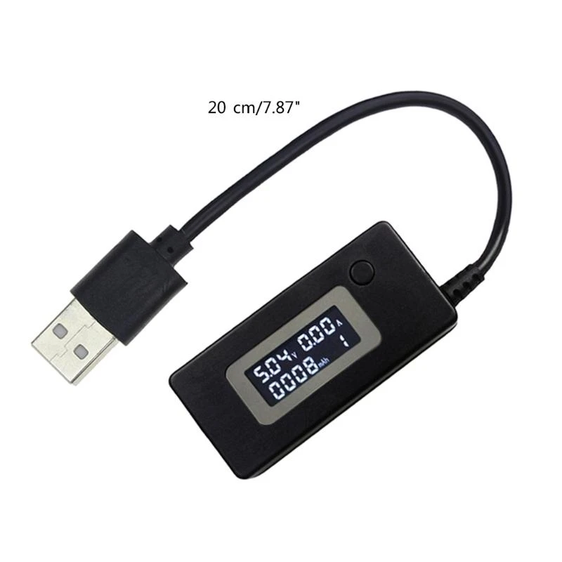 F92B LCD USB Mini Voltaje- Corriente Monitor Tester USB Volataje AMPS Medidor potencia Multímetro Voltímetro Voltímetro