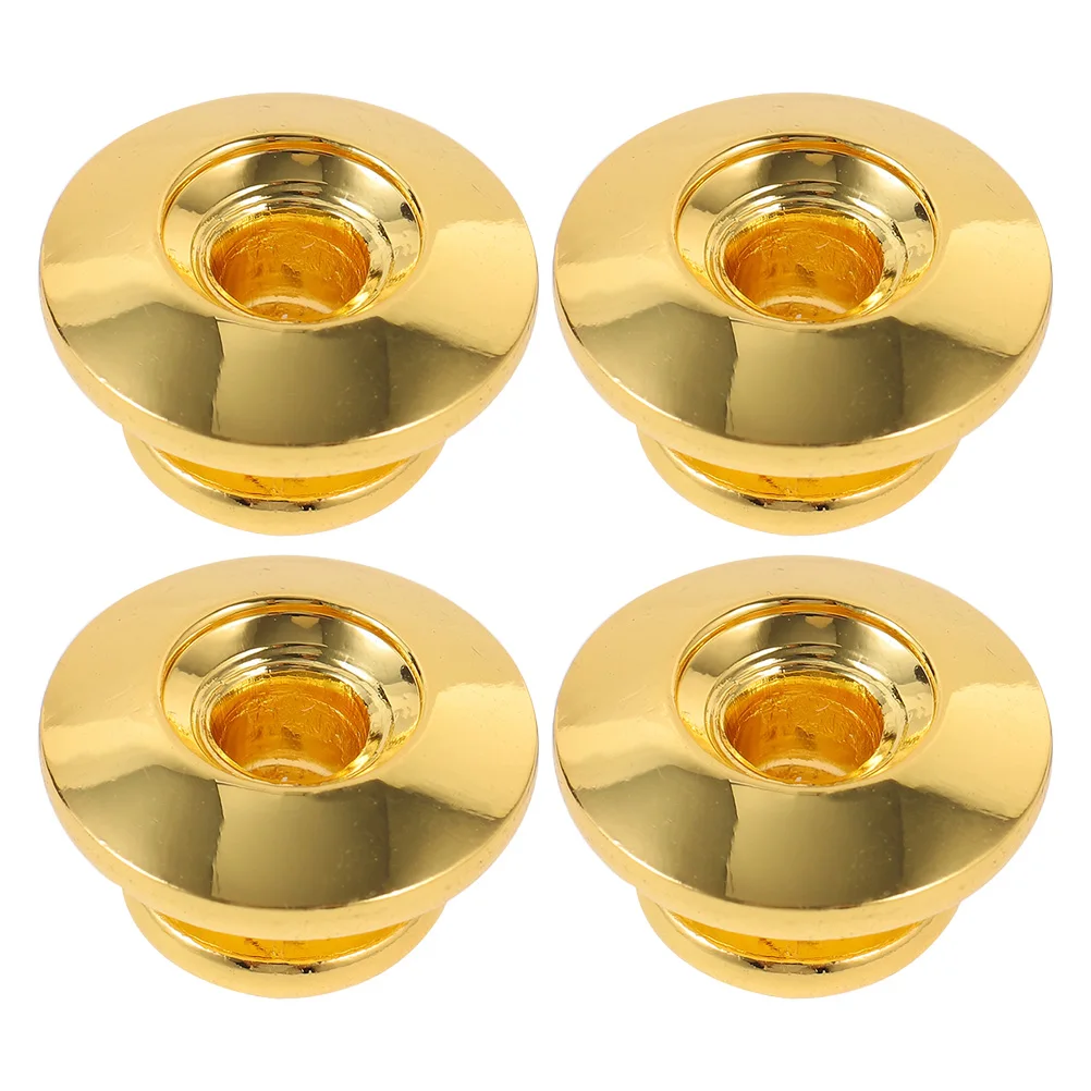 

4 Pcs Metal Strap Buckle Guitar Button Instrument Accessories Lock Buttons Locks