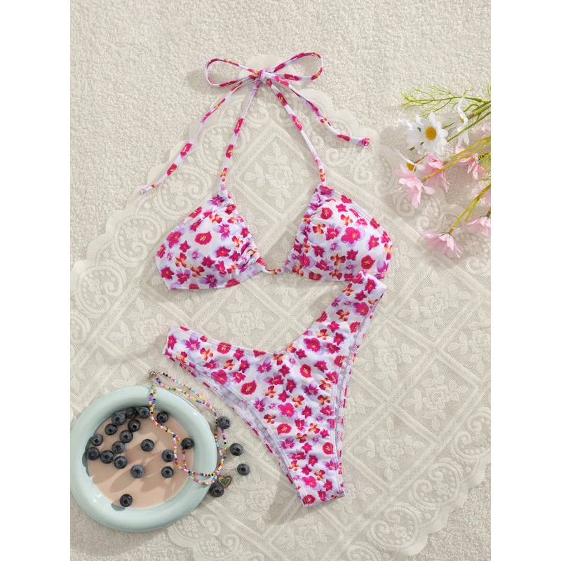Bikini Damen Badeanzug Dreipunkt Sexy Fashion Floral Badeanzug