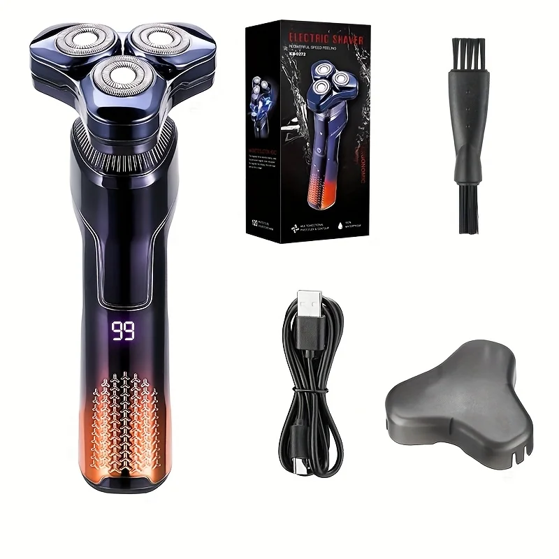3d-electric-shaver-for-men-3-blade-floating-magnetic-head-ipx7-waterproof-type-c-rechargeable-led-display-high-speed-razor-gift