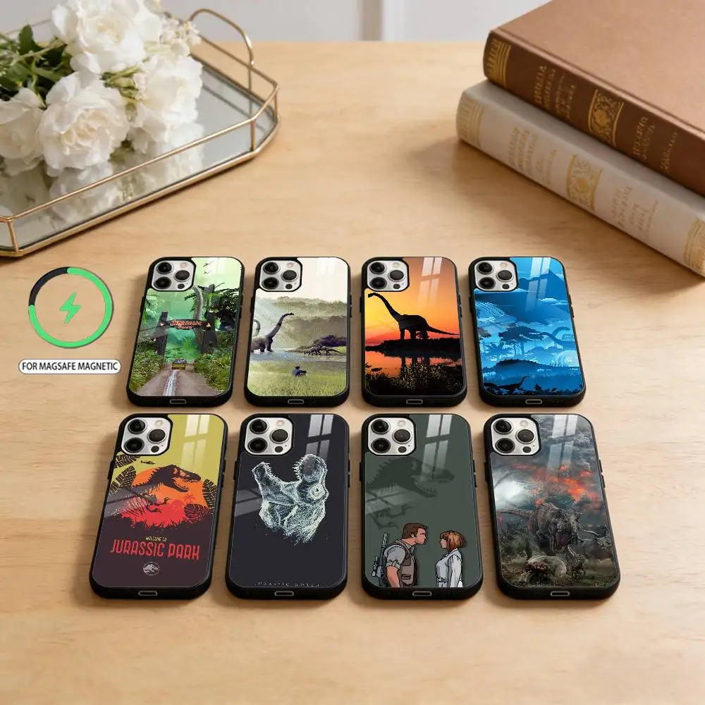 

J-Jurassic Park Dinosaur World Phone Case For iPhone17,16,15,14,13,12,11 Plus,Pro Max Magnetic For Magsafe Wireless Charging