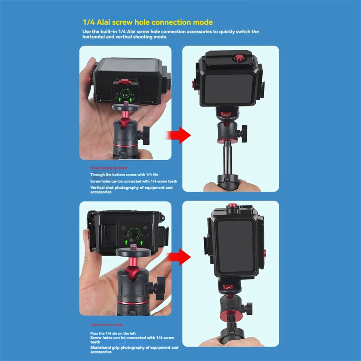 

Новый водонепроницаемый чехол Tech 80 м, защитный чехол с алюминиевой рамкой, корпус для подводного дайвинга для экшн-камеры GoPro 12/11/10 GoPro13 B