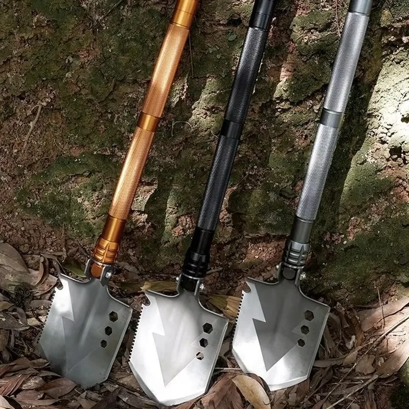 Portable foldable multi-function shovel, outdoor tools for camping, bonsai, and general gardening excavations