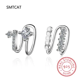 Cuff Earrings for Women 925 Sterling Silver 0.6cttw Pear Cut D Moissanite Ear Clips Earrings Accessories Fine Jewelry Gift
