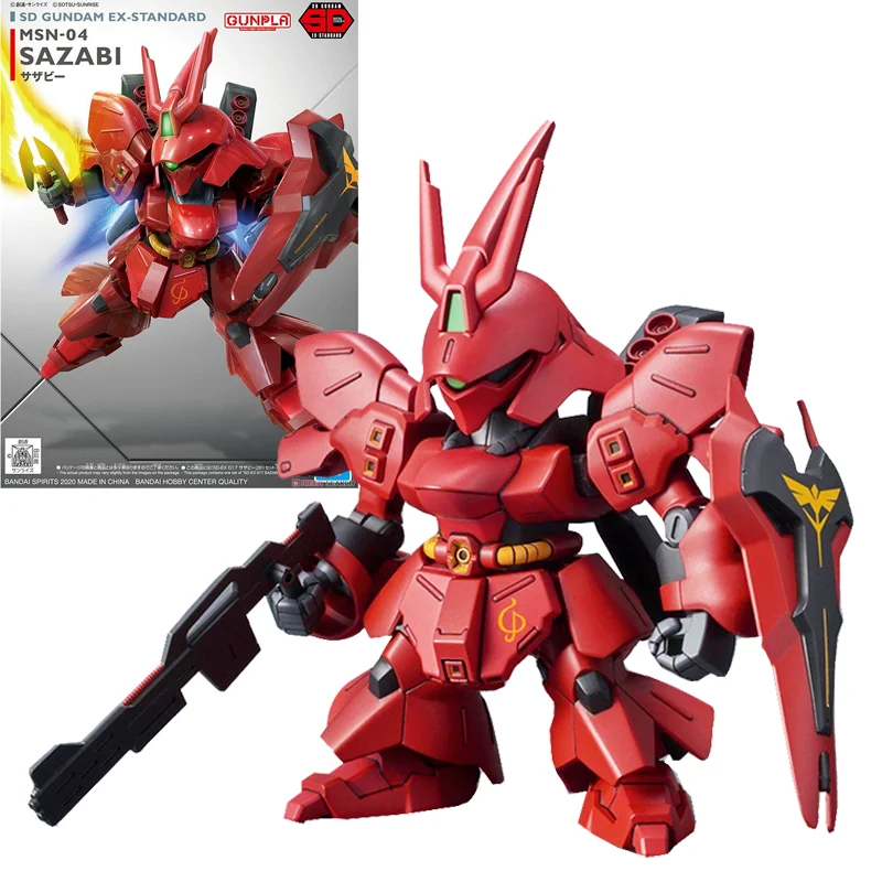 Bandai Genuine Model Kit BB SD Char Aznable MSN-04 Sazabi Gundam Collection Gunpla Action Figures Anime Figure Gift For Children