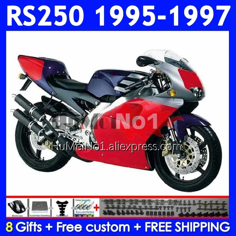 Body For Aprilia blue dark RS250 RSV250RR RS-250 RSV250 R 317No.27 RS 250 RSV 250 R RR 1995 1996 1997 RS250R 95 96 97 Fairing