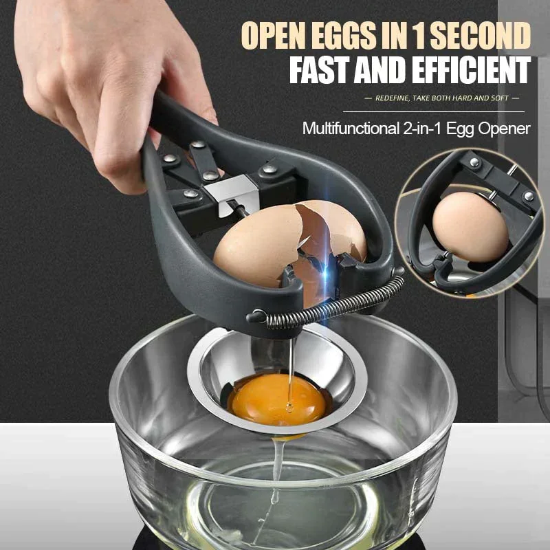 

Stainless Steel Egg Opener Egg Scissors Manual Egg Tools eggshell cracker egg cutter Egg Yolk Egg White Separator Kitchen Tools