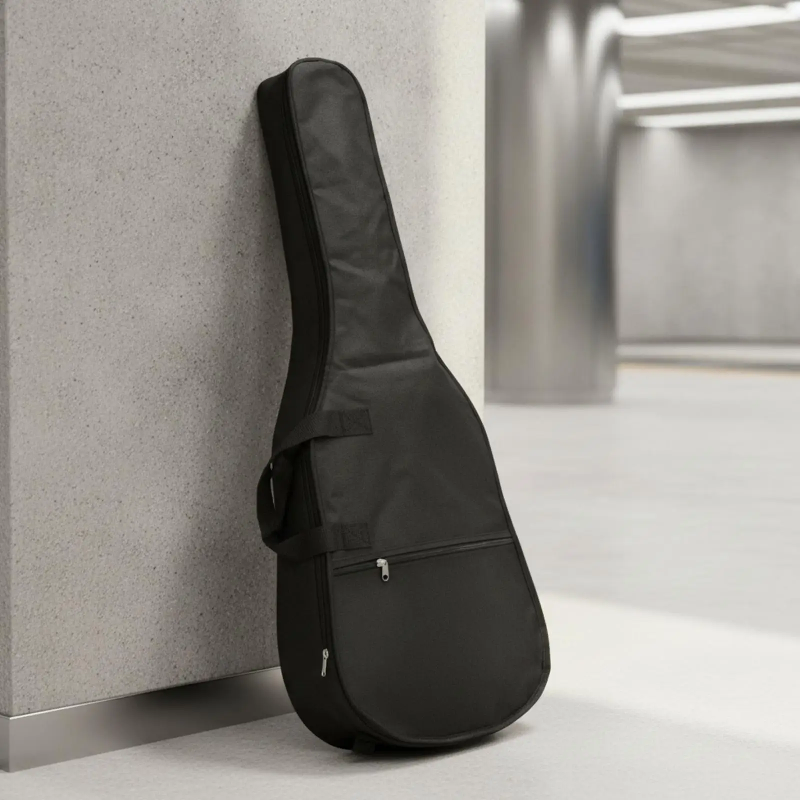 39-Inch Electric Guitar Bag Secure Oxford Cloth Guitar Bag with Front Pocket Zippered for Artists, Everyday Transport,