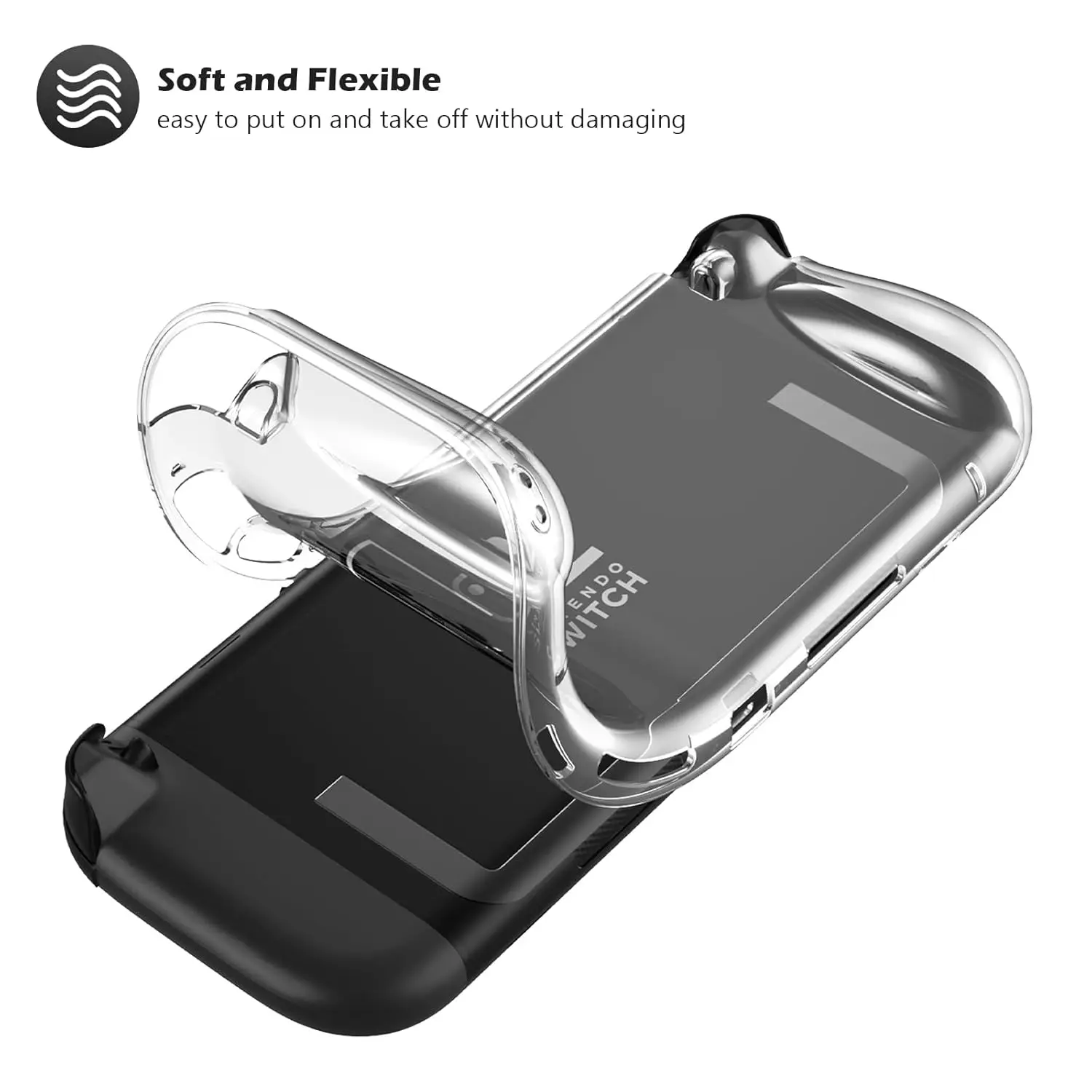Schutzhülle für Switch 2 (2025), NS 2, TPU-Schutzhülle, kratzfest, stoßdämpfend, ergonomisches Griffdesign für NS2 – Detail 9