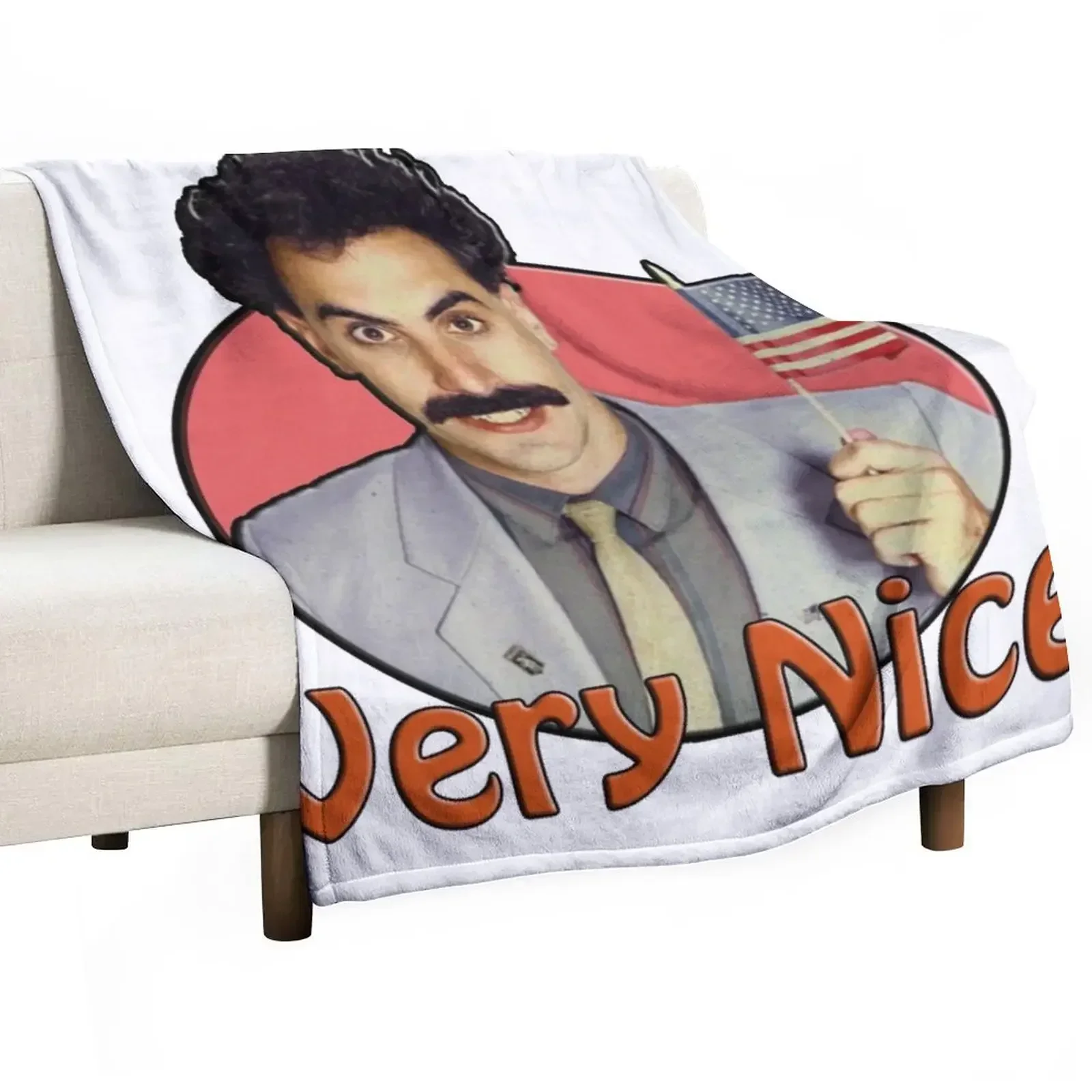 

Borat, Very Nice! Throw Blanket Warm Stuffeds Cute blankets ands Blankets