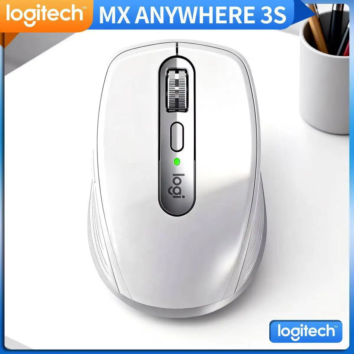 

Wireless MX Anywhere 3S - 8000 DPI, MagSpeed Scroll, Anti-Slip Grip, Great for Mall Office & Retail Shop