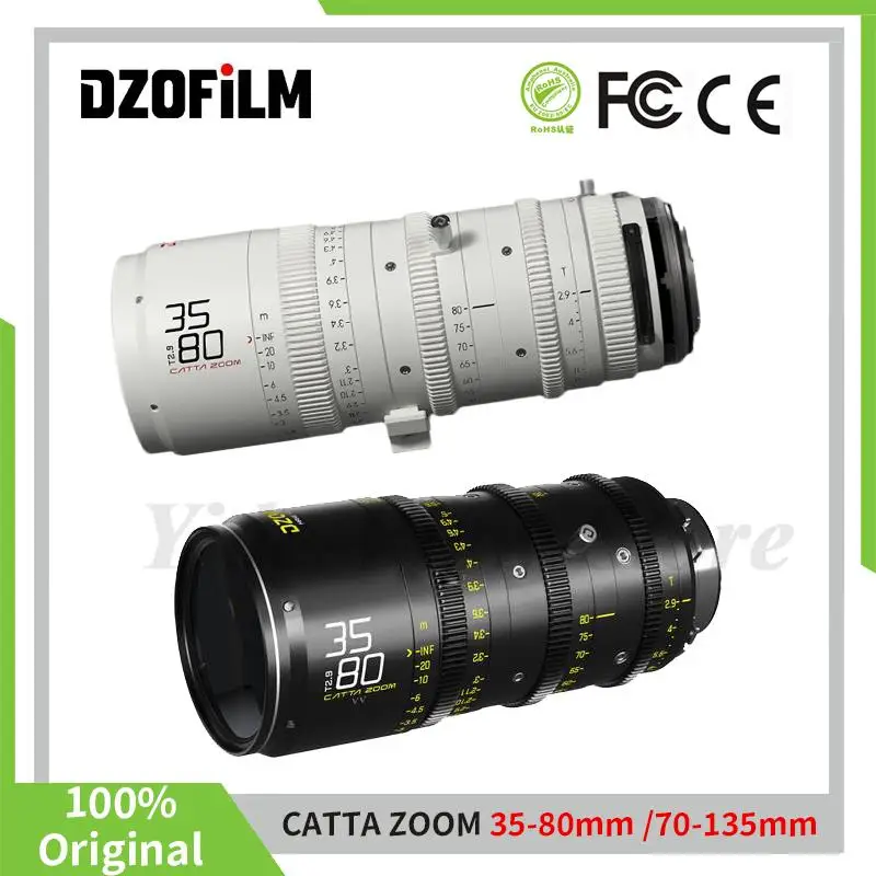 DZOFilm CATTA ZOOM 35-80mm &70-135mm T2.9 Cine Zoom Lens For Canon-R Sony-E Fujif X Nikon Z Leica L PL EF BMPCC6K ProZ CAM C70