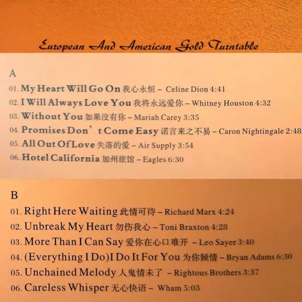 Western Golden Disc Vinyl LP - سجل خاص بالقرص الدوار مقاس 12 بوصة - أغاني إنجليزية للفيلم الكلاسيكي لهواة الجمع