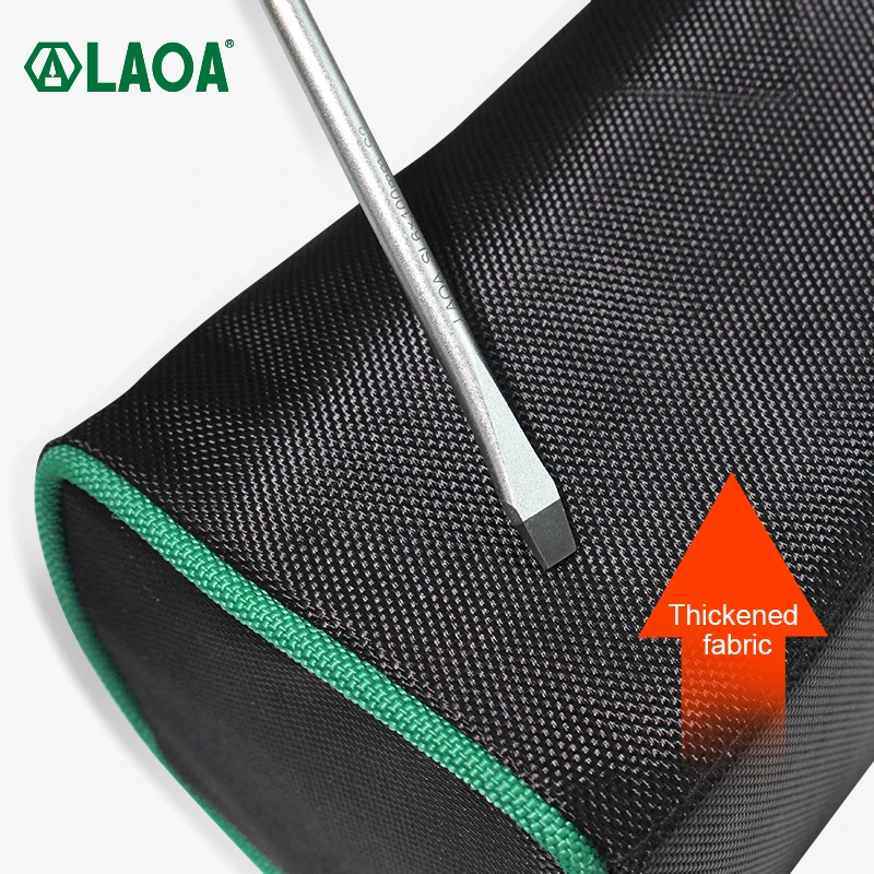 LAOA Portable Tools Storage Bag 1680D Oxford Canvas Waterproof Handbag Screwdriver Bag Cylindrical Thicken Tool Bag