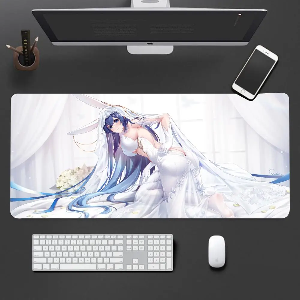 N-New Jersey Azur Lane Mouse Pad Mouse Pad Gaming Mousepad Speed Desk Mat Laptop Gaming Mats For Office Carpet Desk Accessories