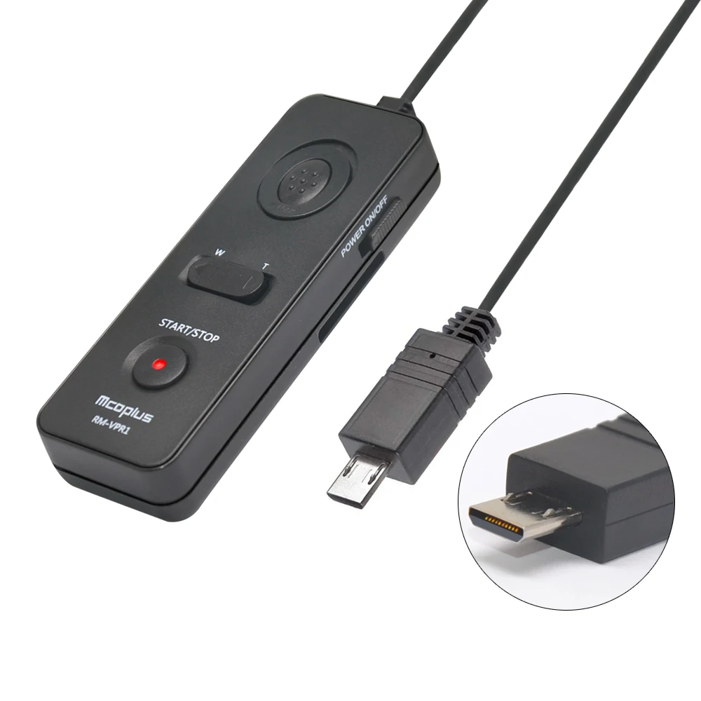 Mcoplus RM-VPR1 3m Remote Control Shutter Release Cord for Sony A7 A7R A7S A5000 A5100 A6000 A6300 A6400 A6500 A6600 A9 NEX-3N