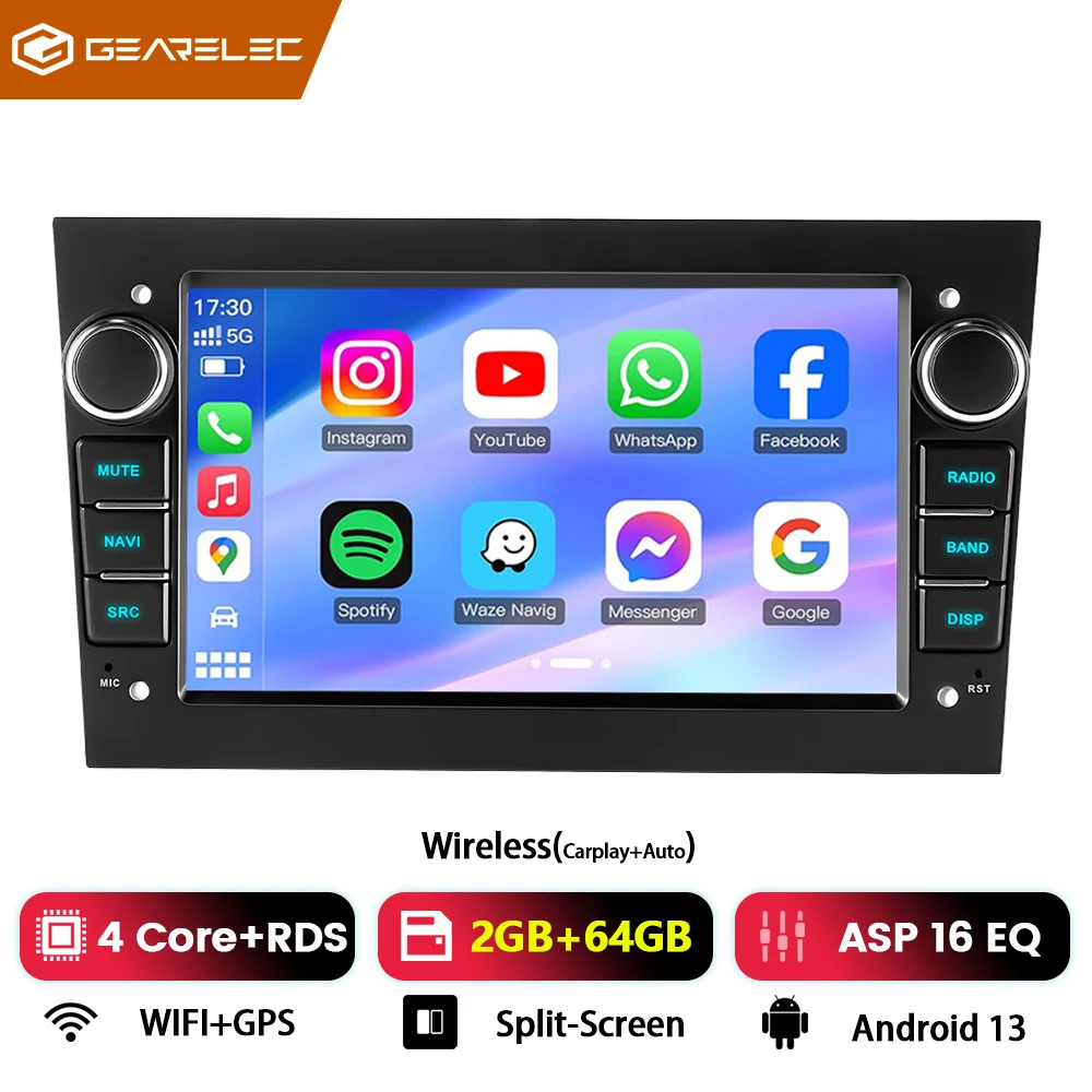 2Din Autoradio Multimedia Voor Opel Astra Antara Corsa 7 inch Draadloze CarPlay Android Auto FM Radio Ontvanger Auto stereo Speler
