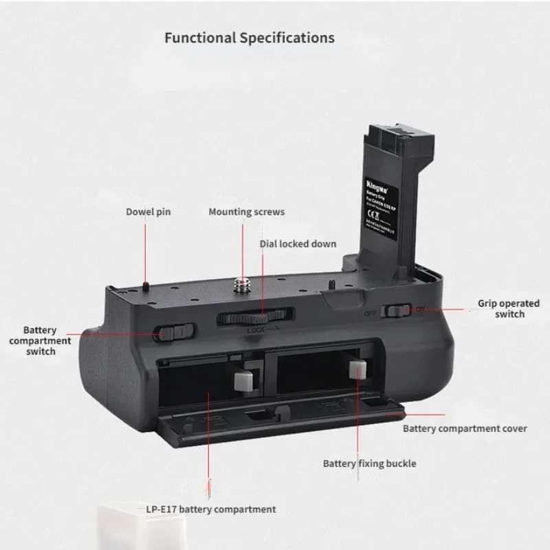 EOS R8 Battery Grip for Canon R8 Camera Grip replacement EG-E1 work with LP-E17 battery