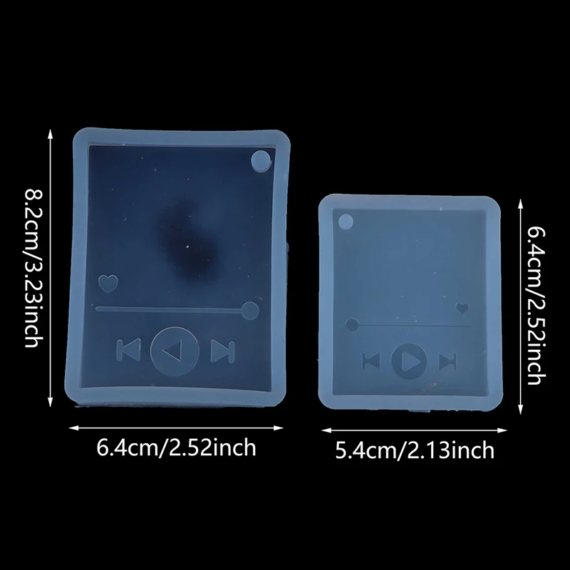 1PC lettore musicale portachiavi stampo in resina epossidica artigianato fai da te strumenti di colata ciondolo gioielli stampo in Silicone Drop Shipping