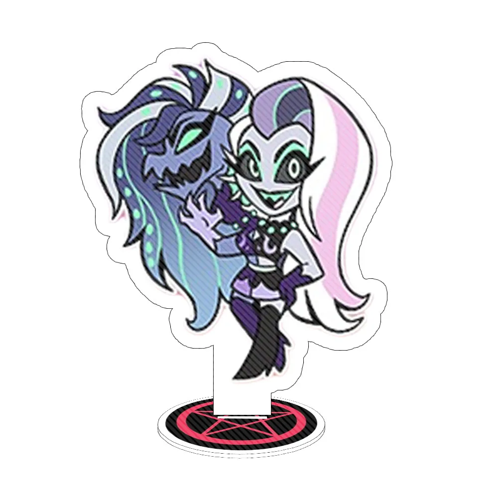 Para Helluva Boss Hazbin Hotel Andrealphus Blitzo Valentino Vox 15cm soporte acrílico bonito de dibujos animados adorno de escritorio regalo de Festival